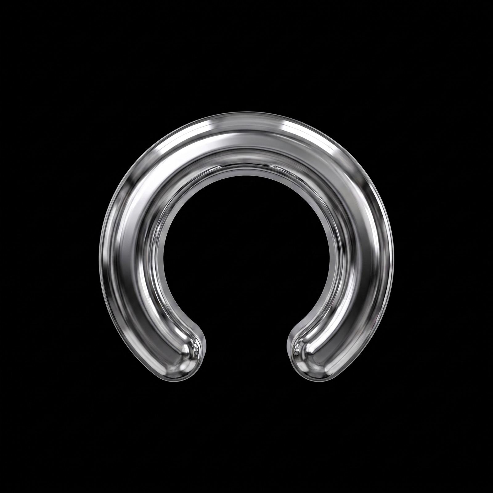 The Gauge mark rendered in polished chrome on black