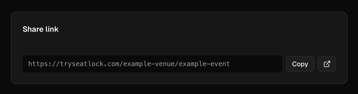 Share link card for an example event page